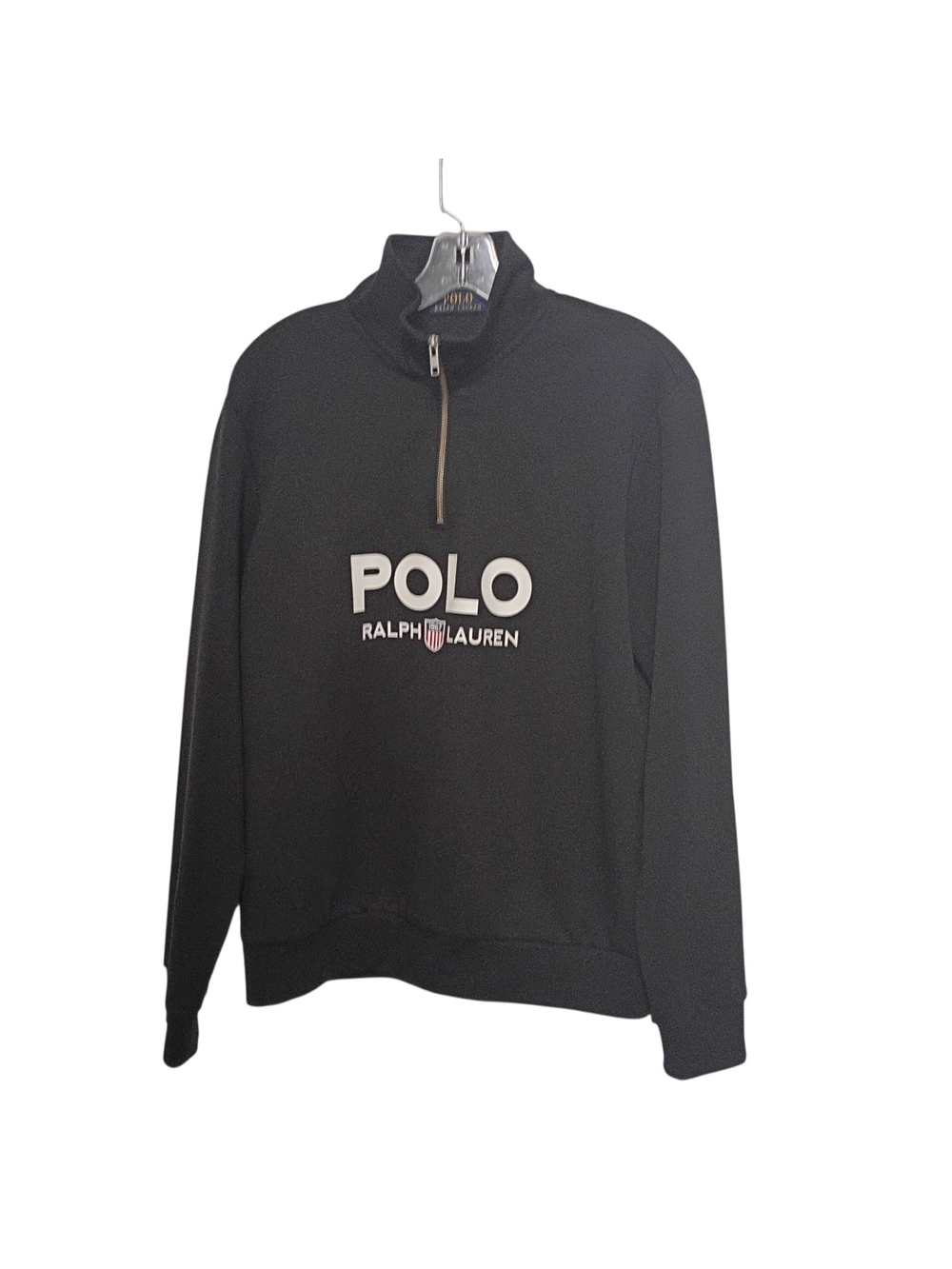 Polo Ralph Lauren Black Quarter-Zip Sweatshirt -M
